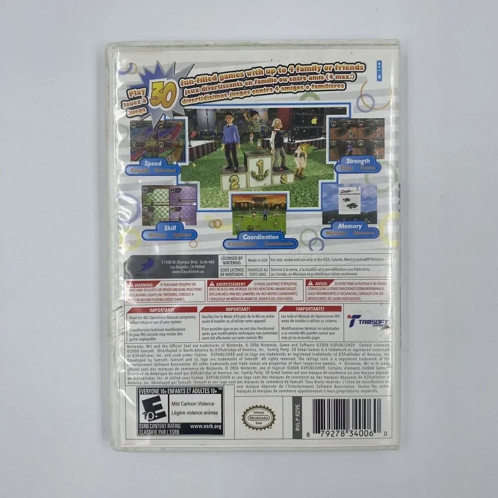 Family Party: 30 Great Games (Nintendo Wii, 2008)‎ TESTED CIB WORKING